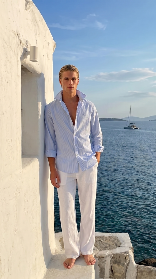 Linen striped shirt