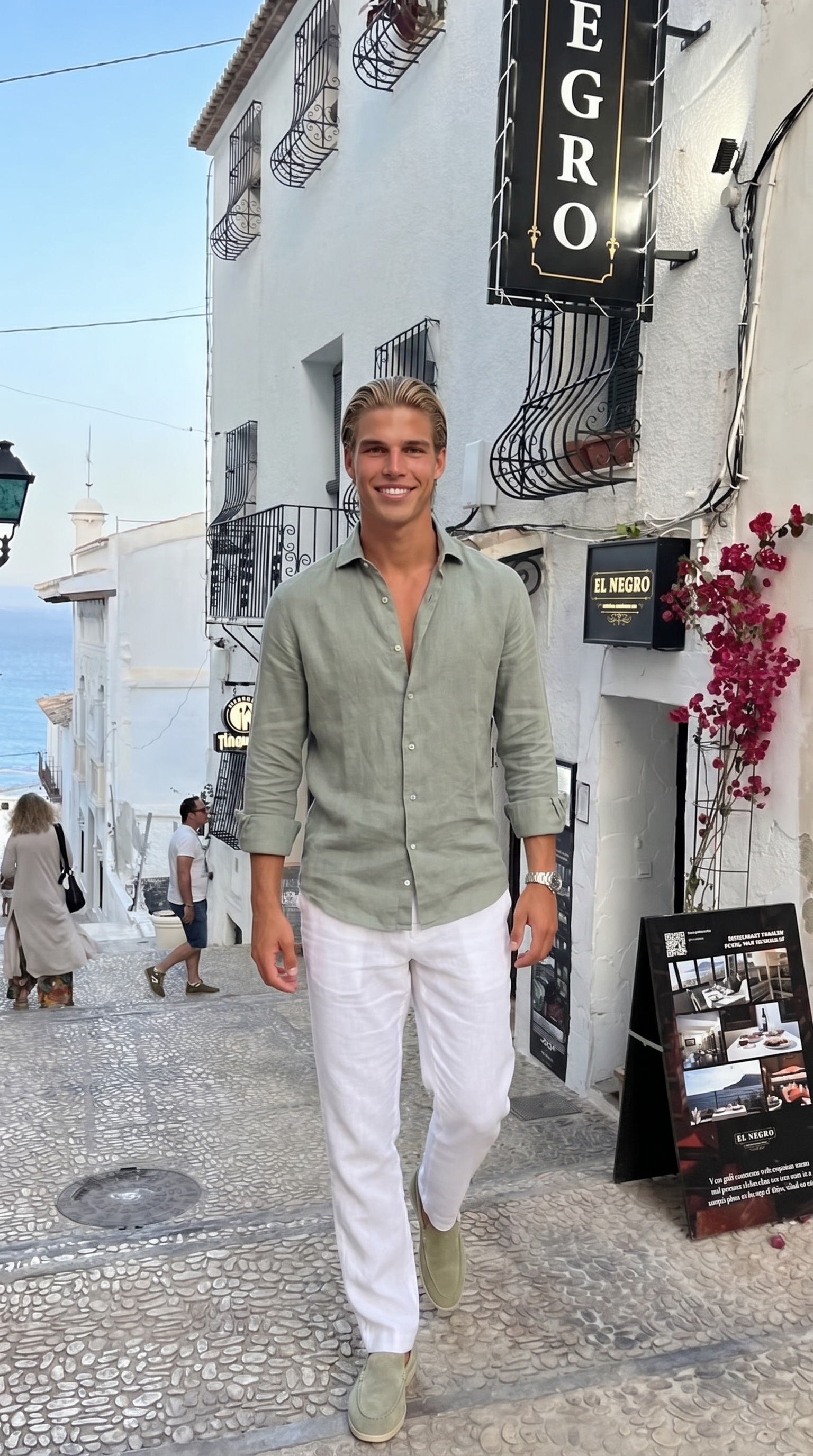 Linen shirt green