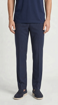 Relaxed fit stripped pant navy