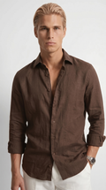 Linen shirt brown