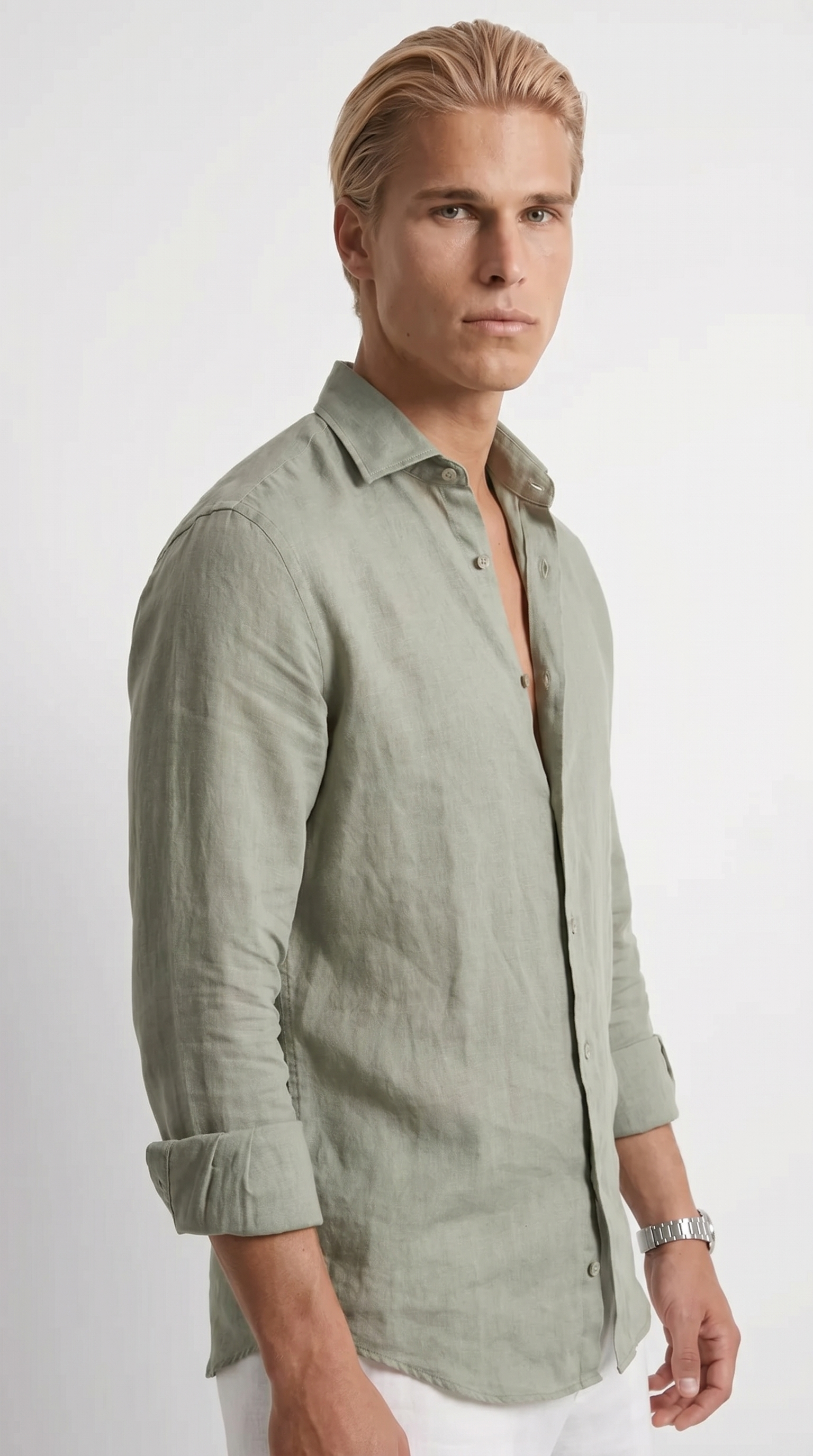 Linen shirt green