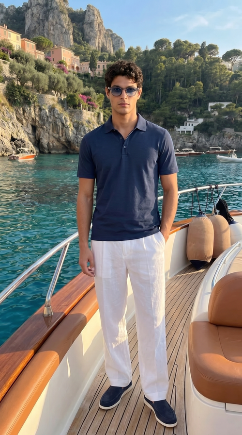 Linen pant white
