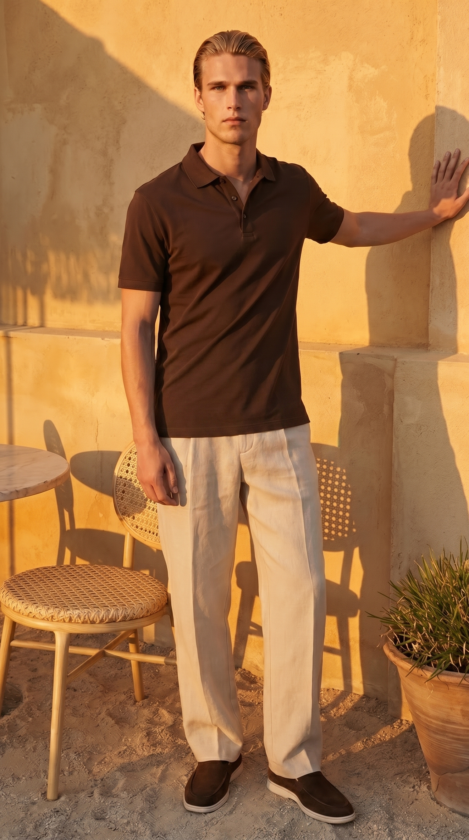 Linen pant cream